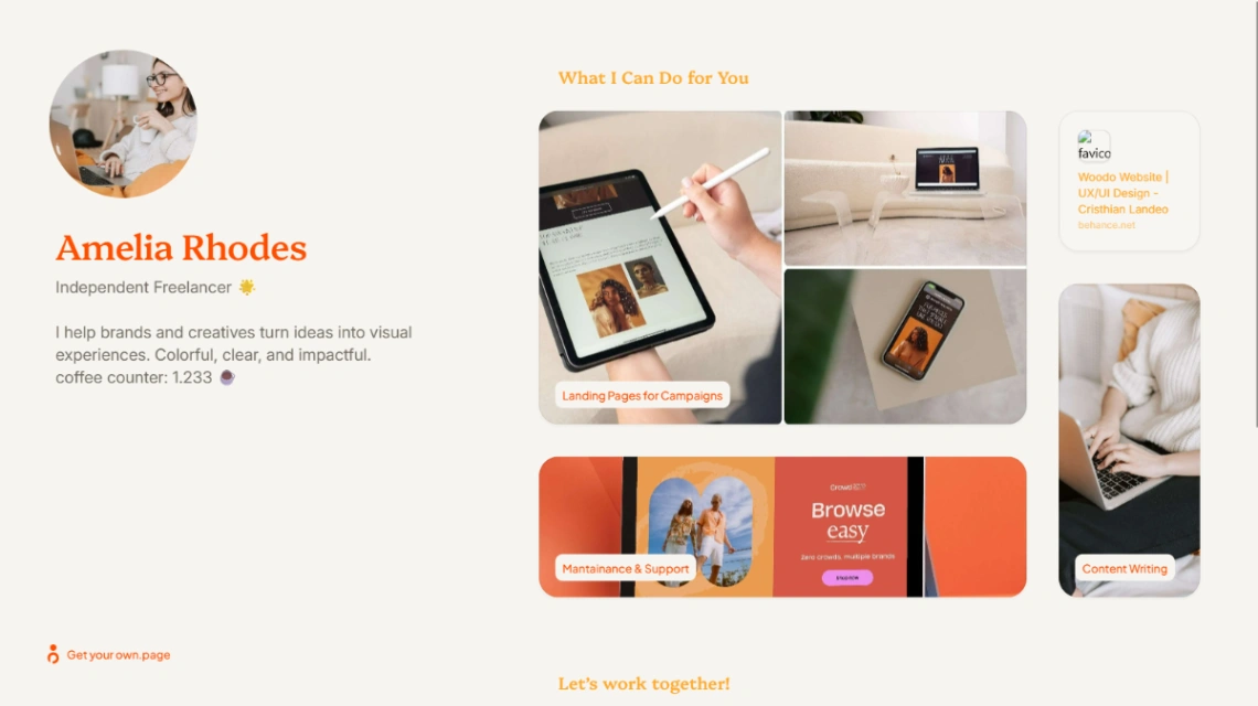 Freelancer Portfolio website template
