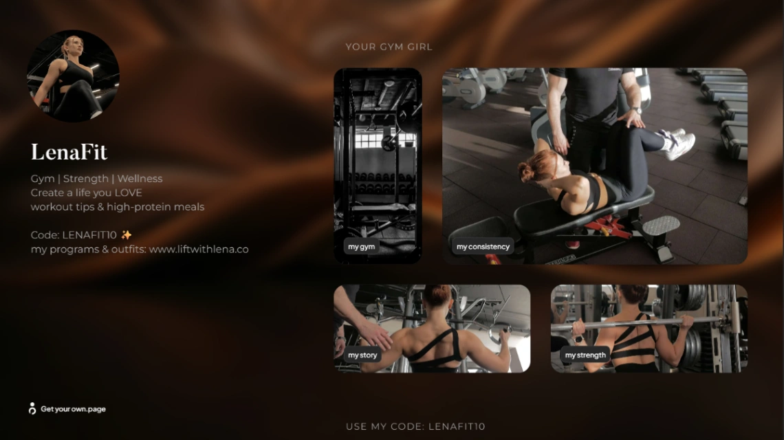 Fitness Influencer website template