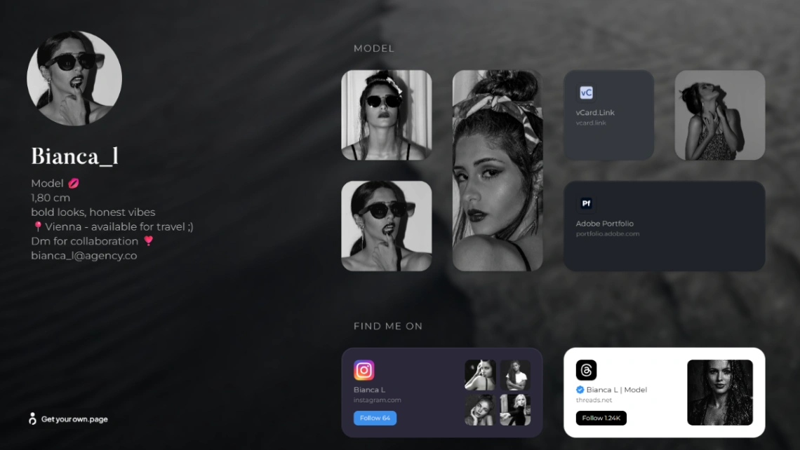 Model Portfolio website template