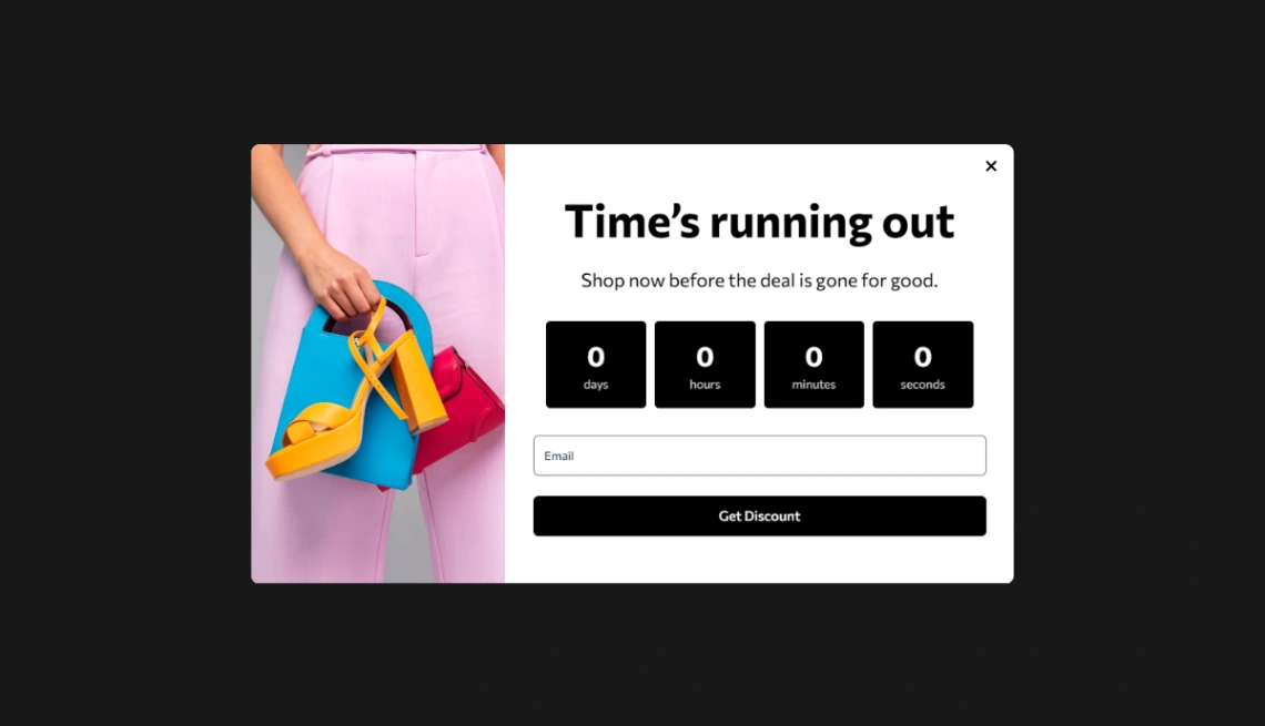 Sale Countdown Popup website template