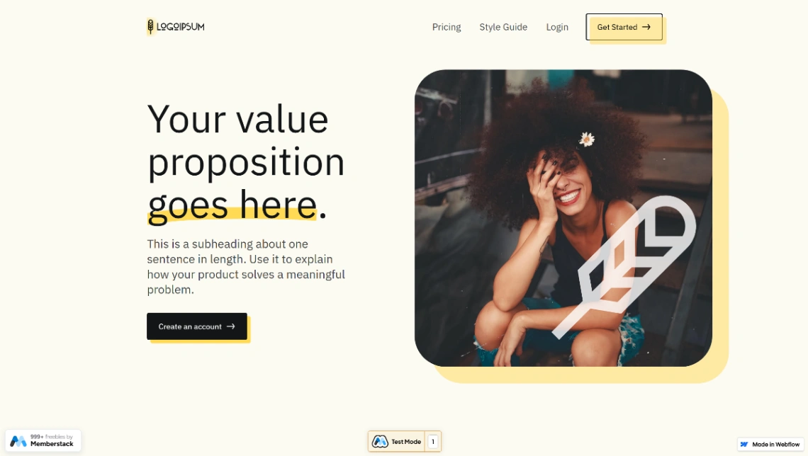 Membership Website website template
