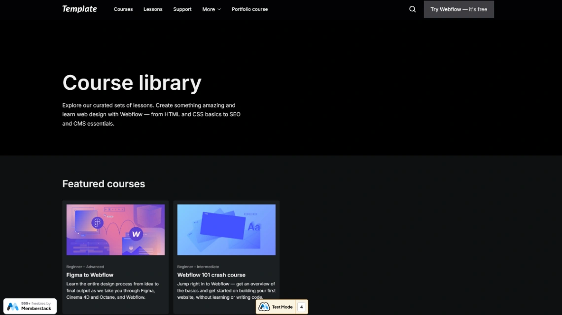 Online Course University website template