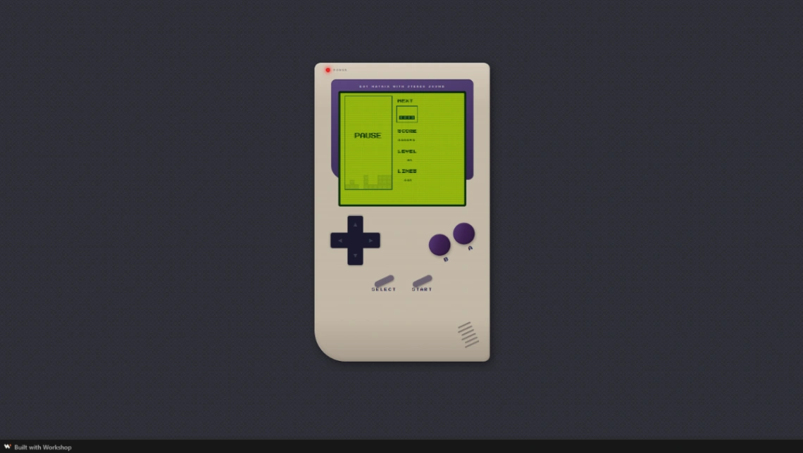 Tetris Game web application template