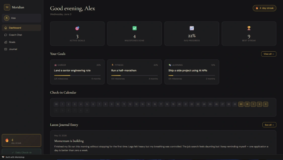 AI Life Coach web application template