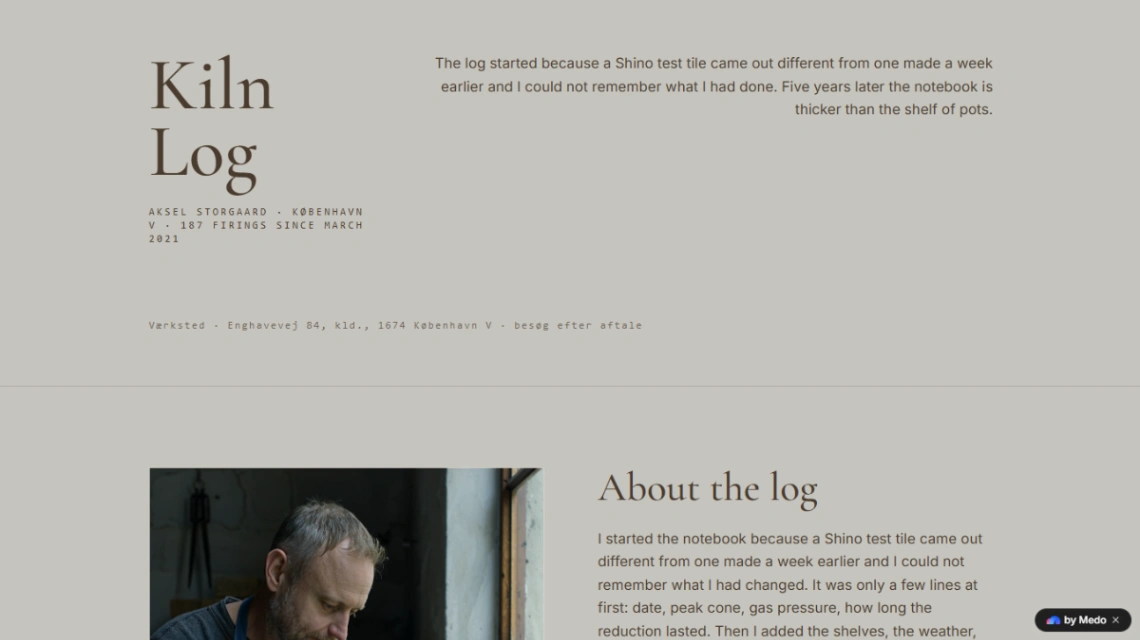 Craft Working Journal website template