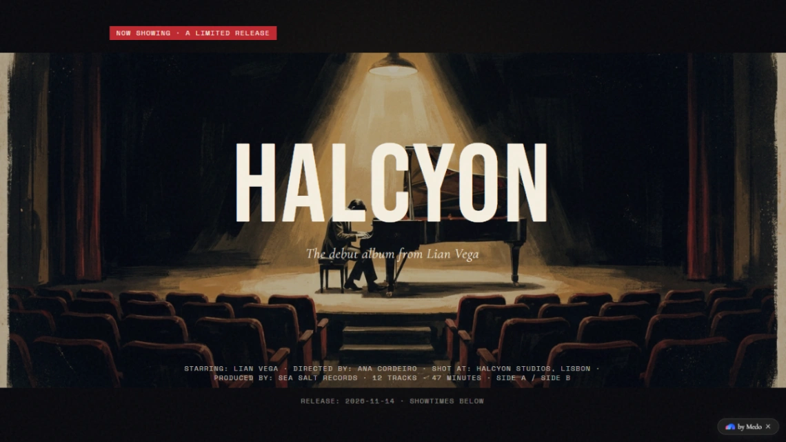 Album Release Concert website template