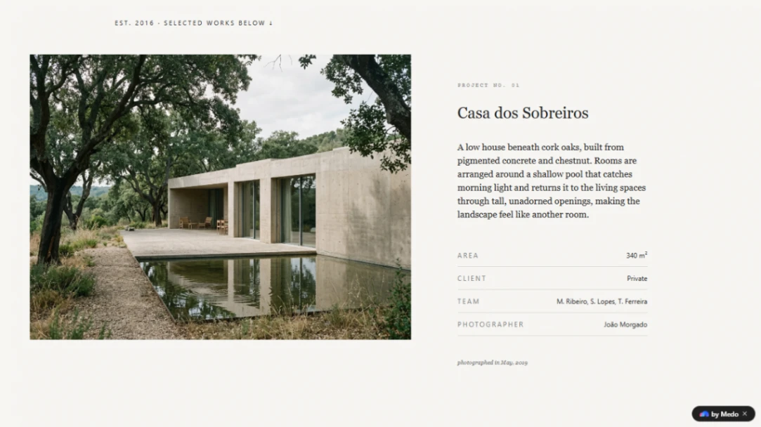 Architecture Studio Portfolio website template