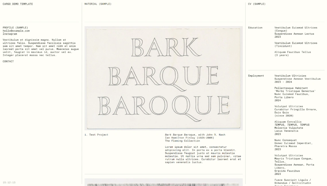 CV Portfolio website template