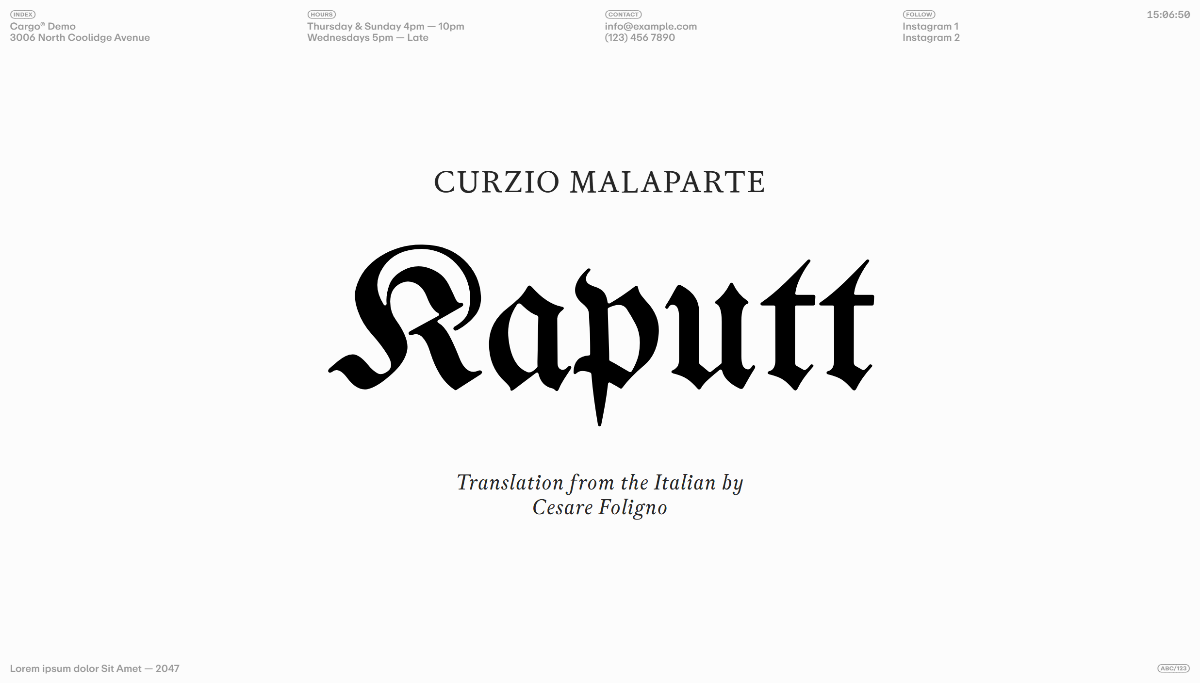 Editorial Portfolio website template