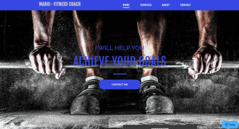 Fitness Coach website template