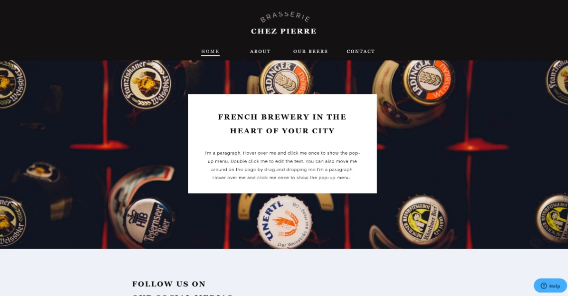 Craft Brewery website template