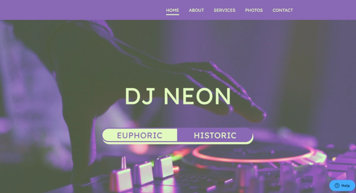 Disc Jockey website template