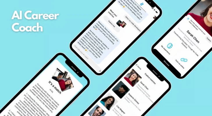 AI Career Coaching mobile app design template