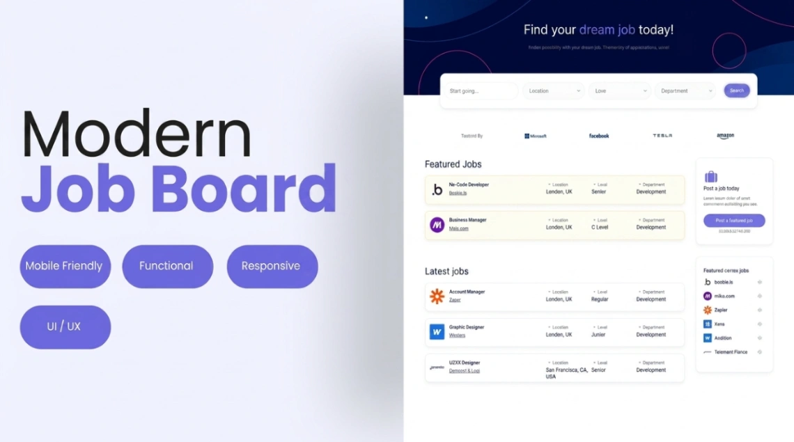 Modern Job Board web application template
