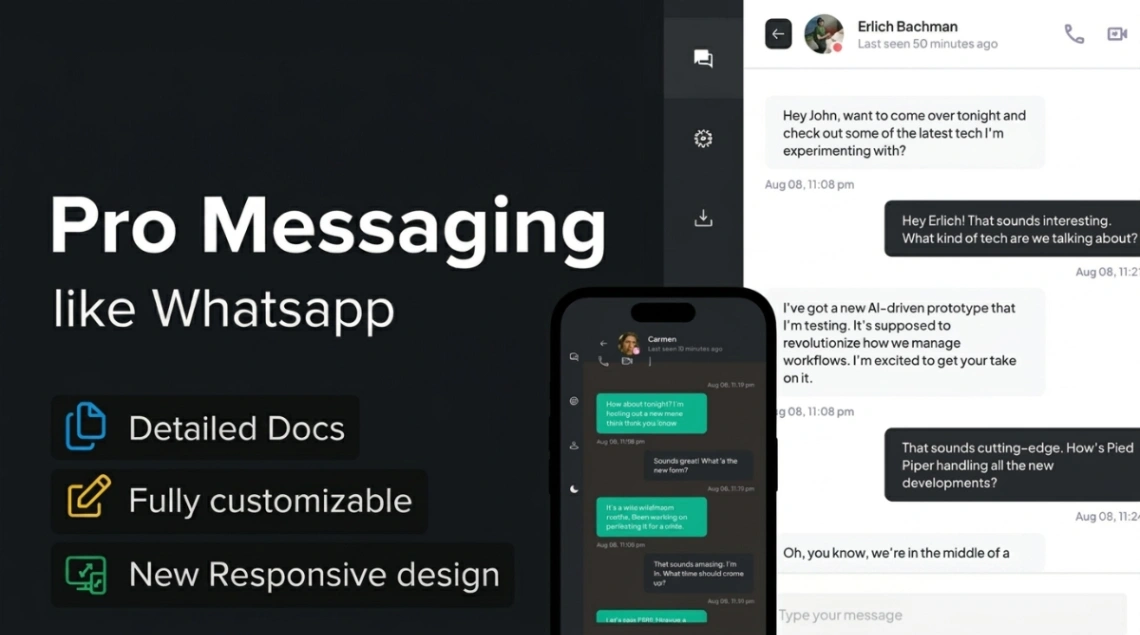 Messaging Platform mobile app design template