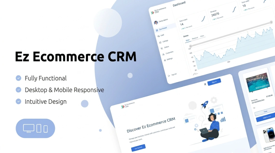 Ecommerce CRM web application template