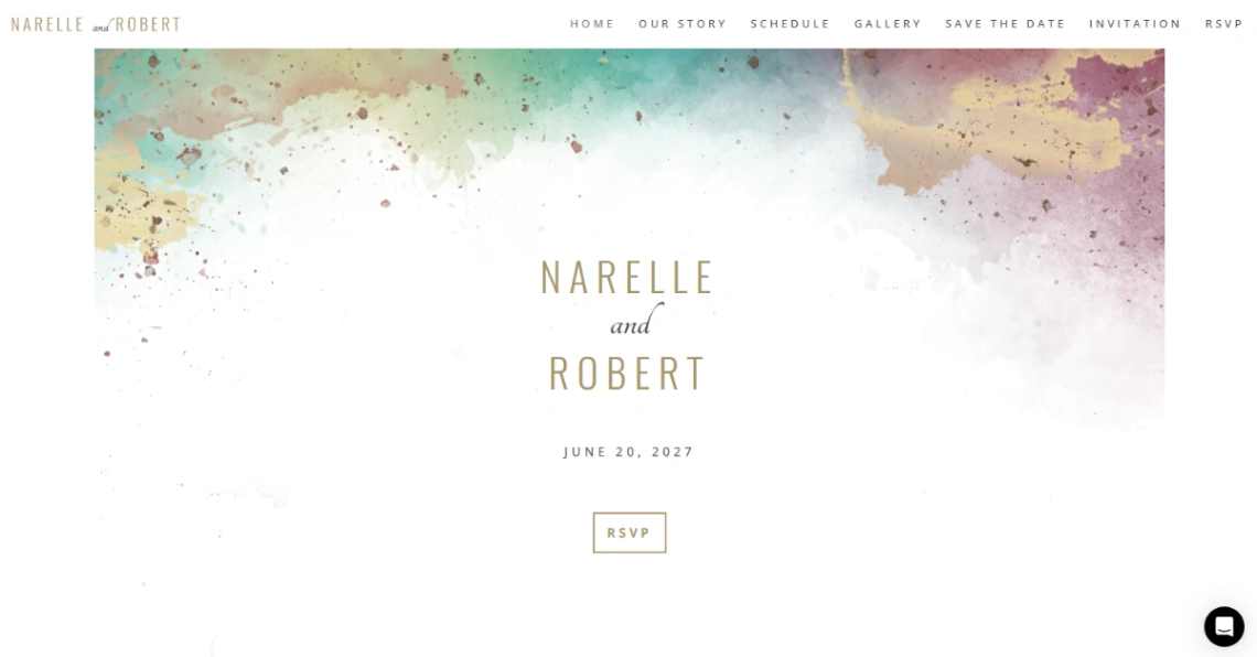 Pastel Wedding website template