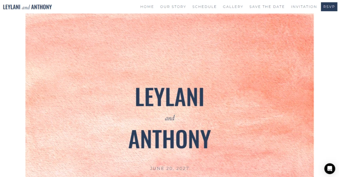 Wedding Party website template