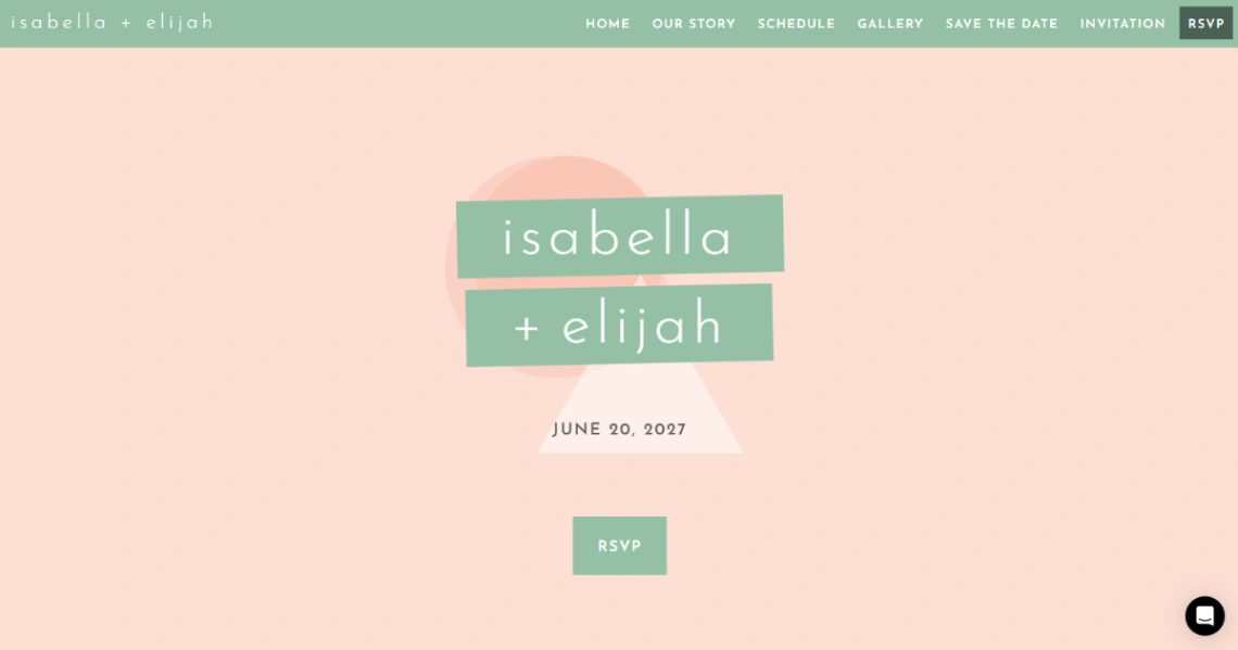 Modern Wedding website template