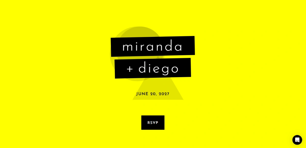 Neon Wedding website template