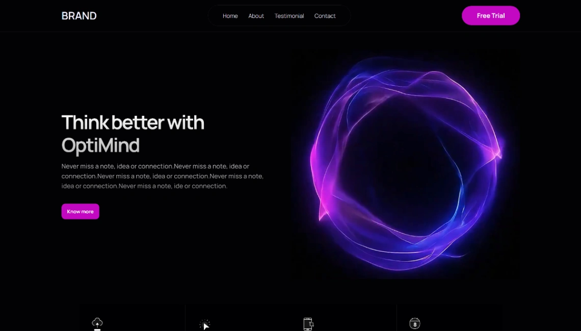 AI Notes SaaS website template