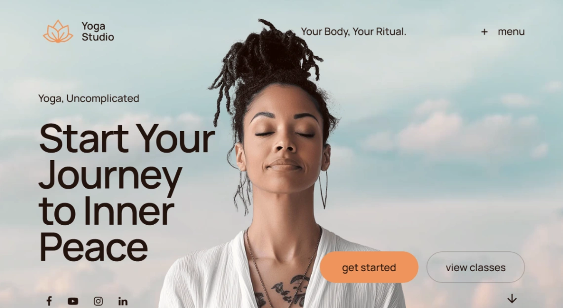 Yoga Studio Mindfulness website template