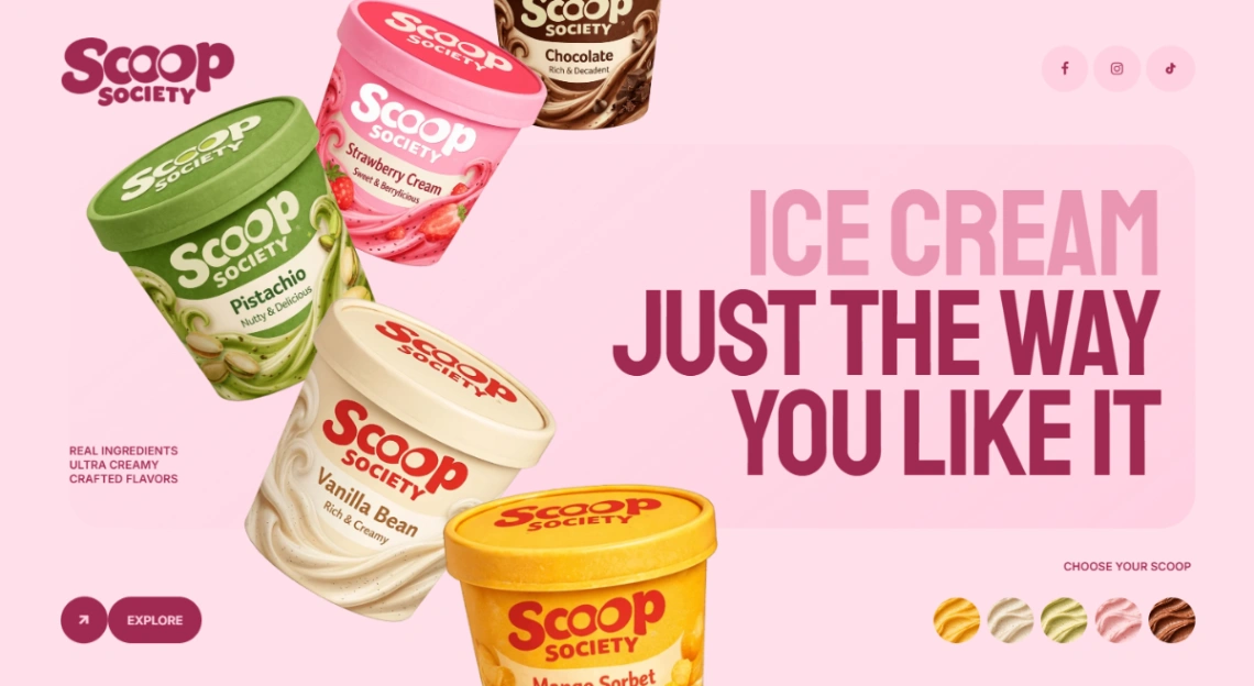 Ice Cream Shop website template