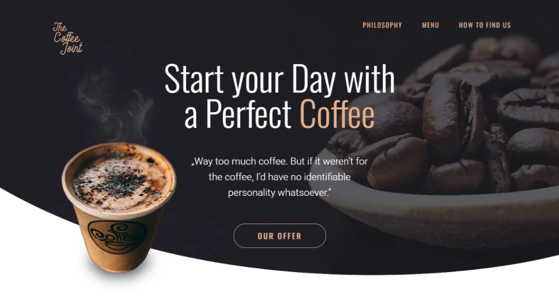 Coffee Shop & Cafe website template