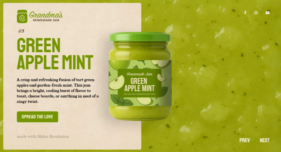 Homemade Product Showcase website template
