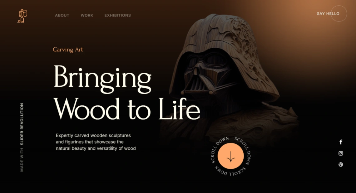 Wood Carving Portfolio website template