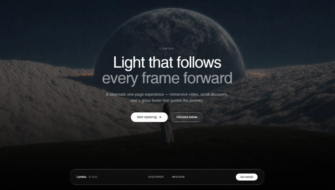 Cinematic Portfolio website template