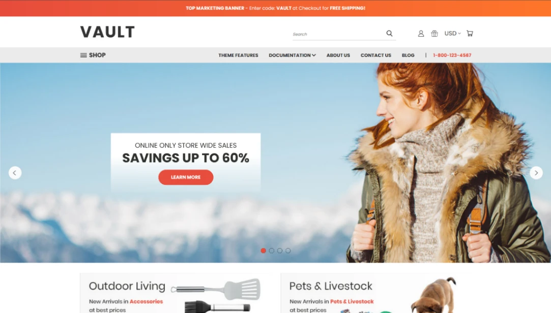 Clothing Store website template