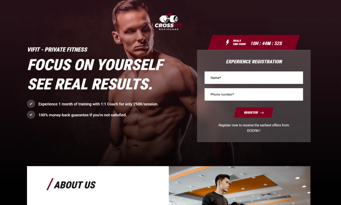 Fitness Studio website template