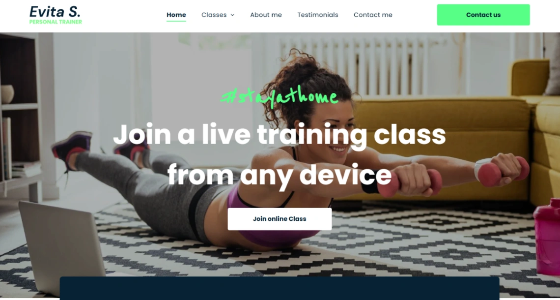 Personal Fitness Trainer website template