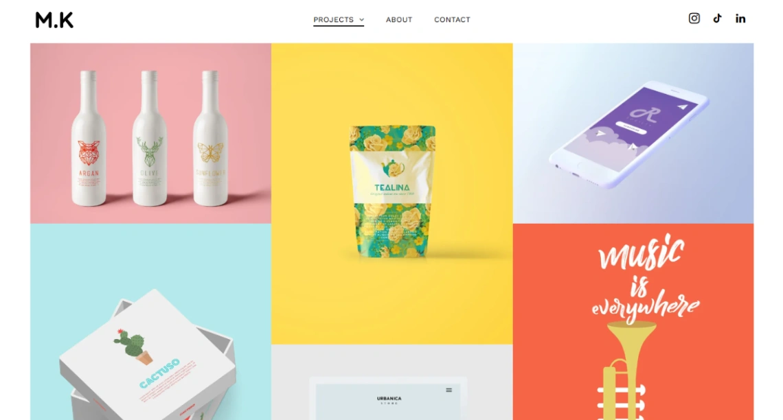 Creative Portfolio Grid website template