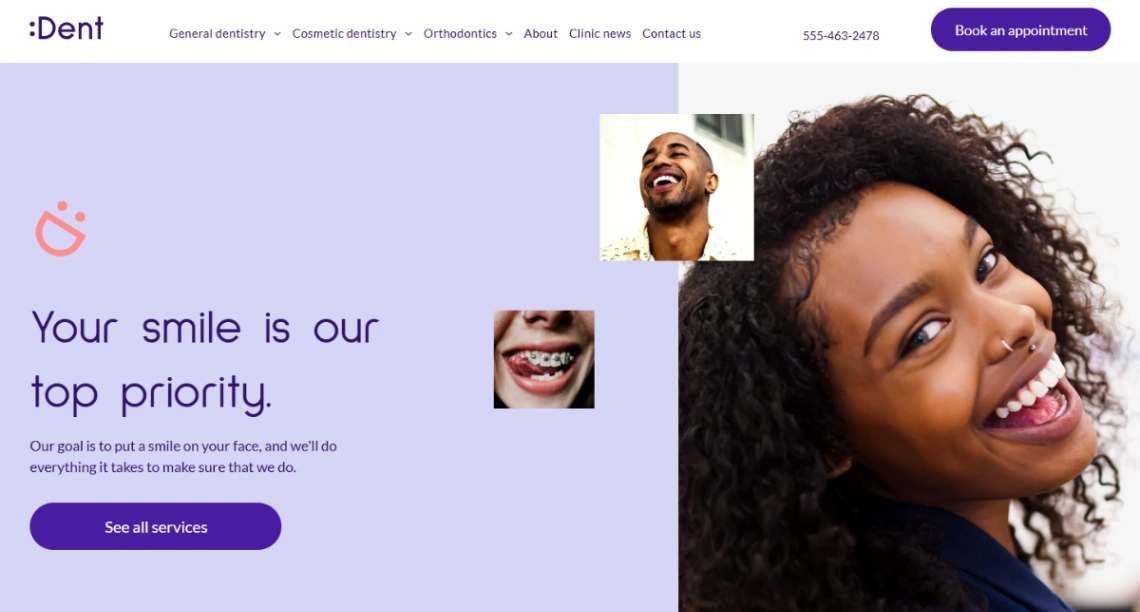 Dental Clinic website template