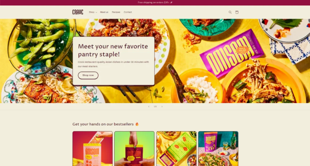 Digital storefront website template