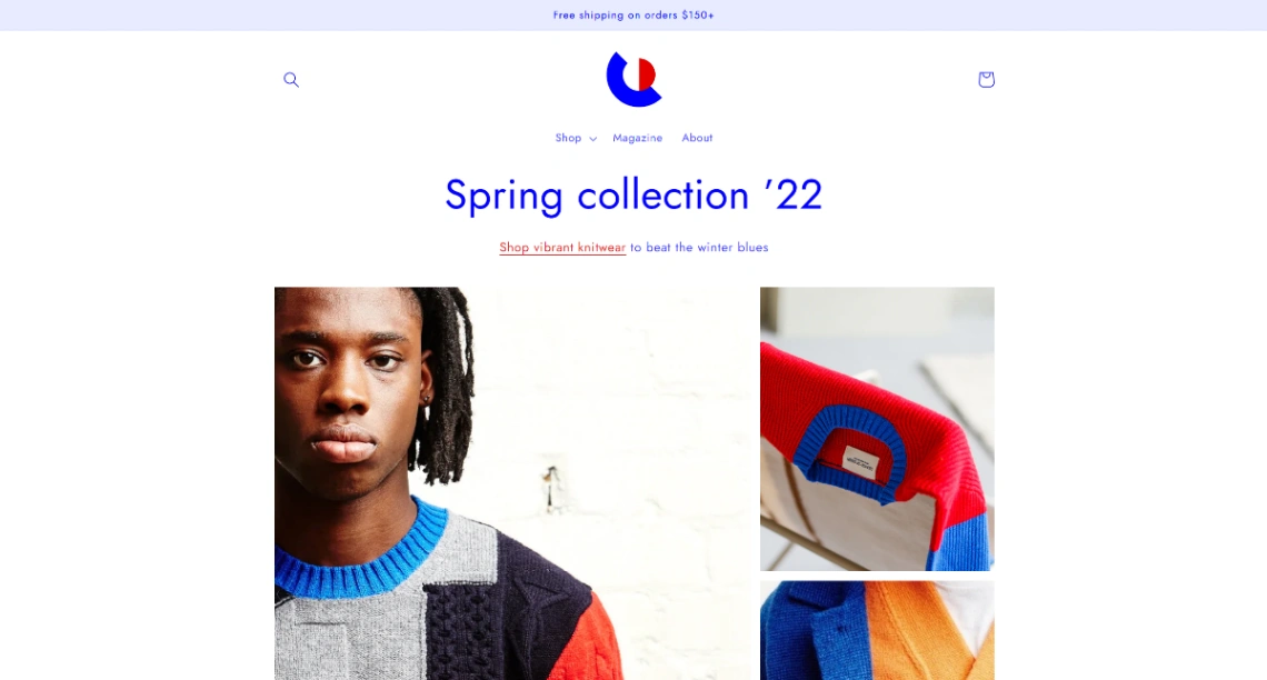 High-end fashion store website template