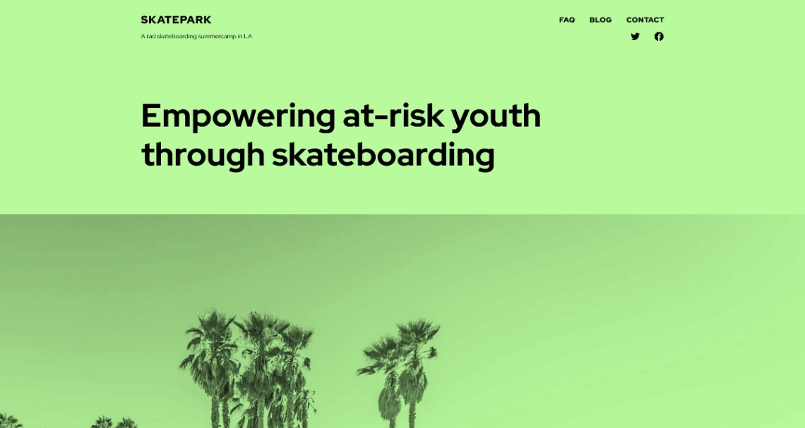 Events and organizations website template