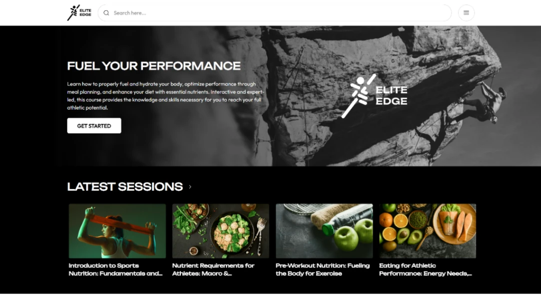 Sports Nutrition Coaching website template