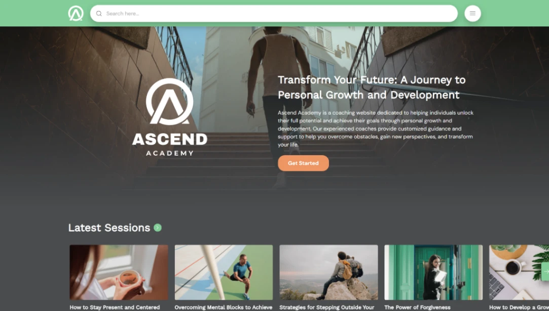 Professional Coaching Hub website template