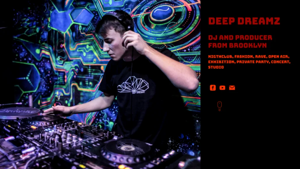 Professional DJ website template