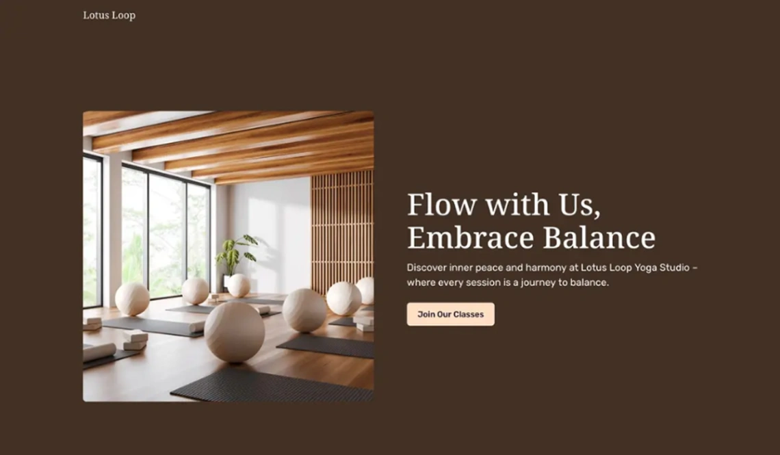 Yoga and Fitness Studio website template