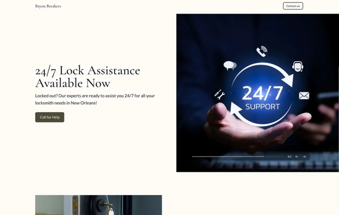 Locksmith Services website template