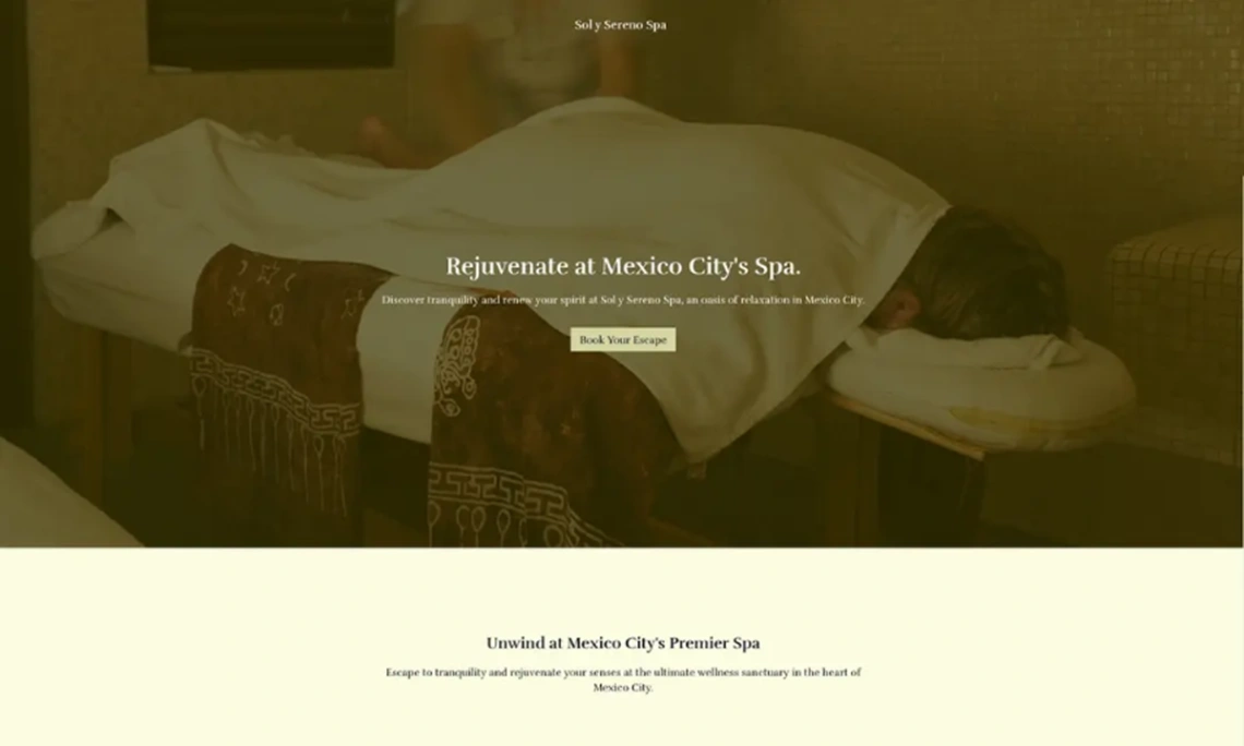 Spa and Wellness Center website template