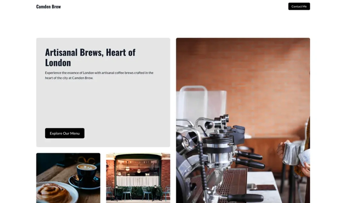 Coffee Shop website template