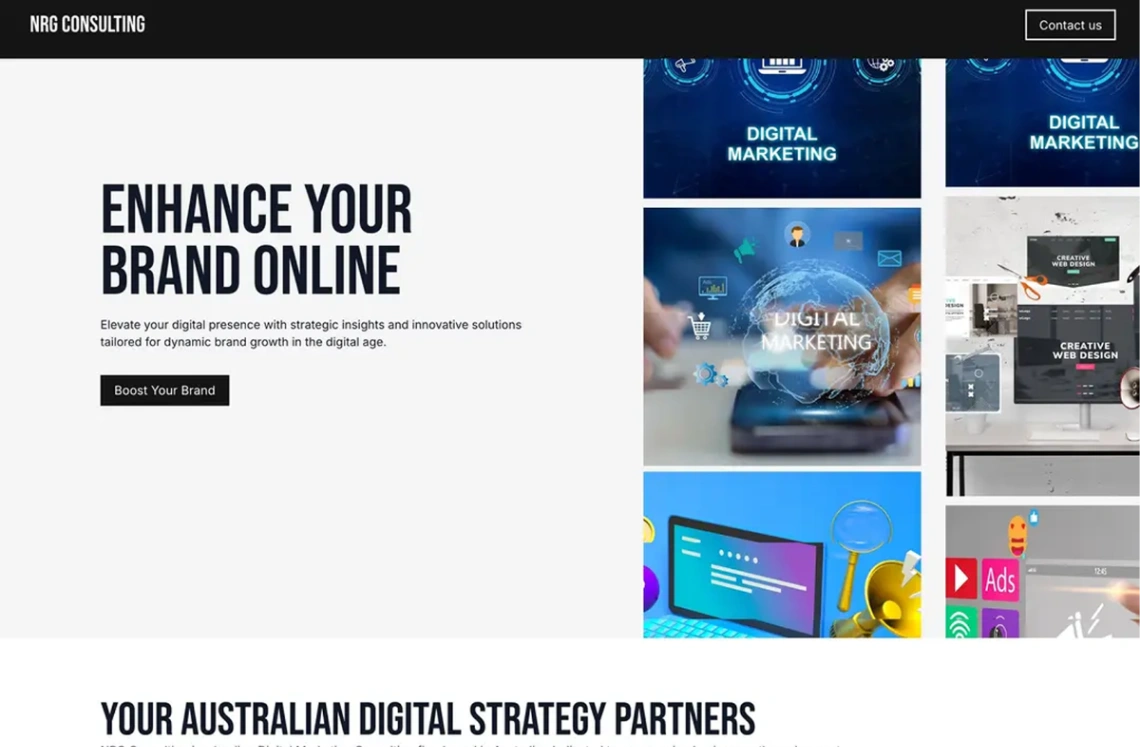 Marketing Consulting website template