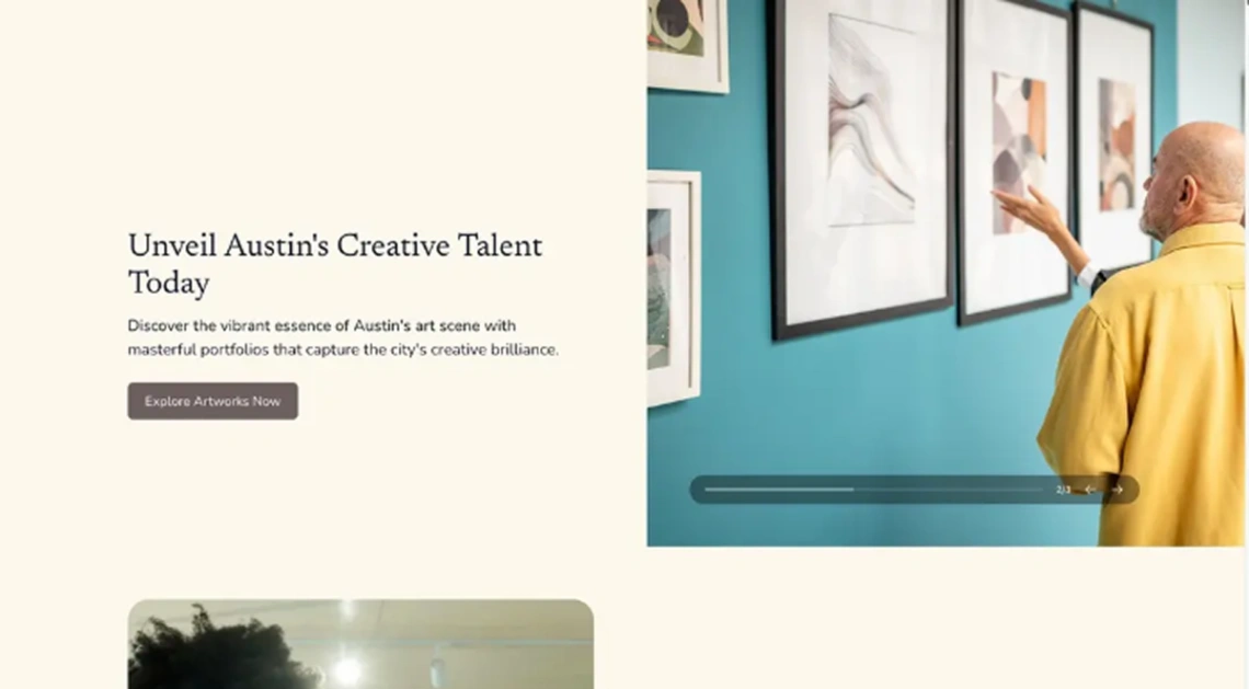 Artist Portfolio website template