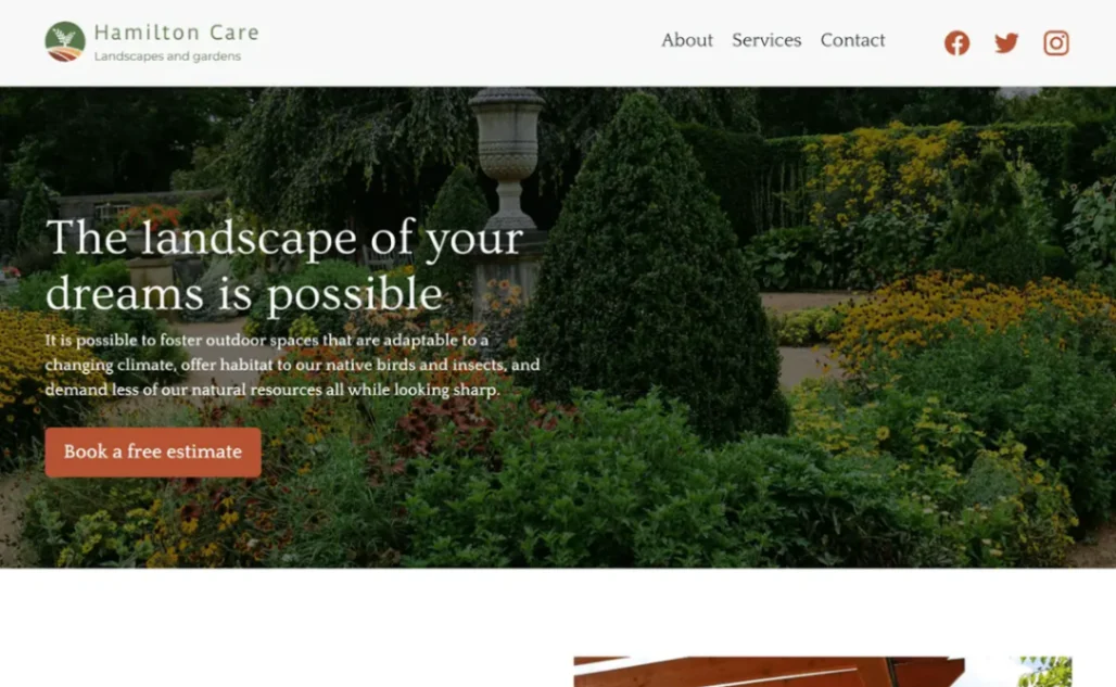 Landscaping Services website template