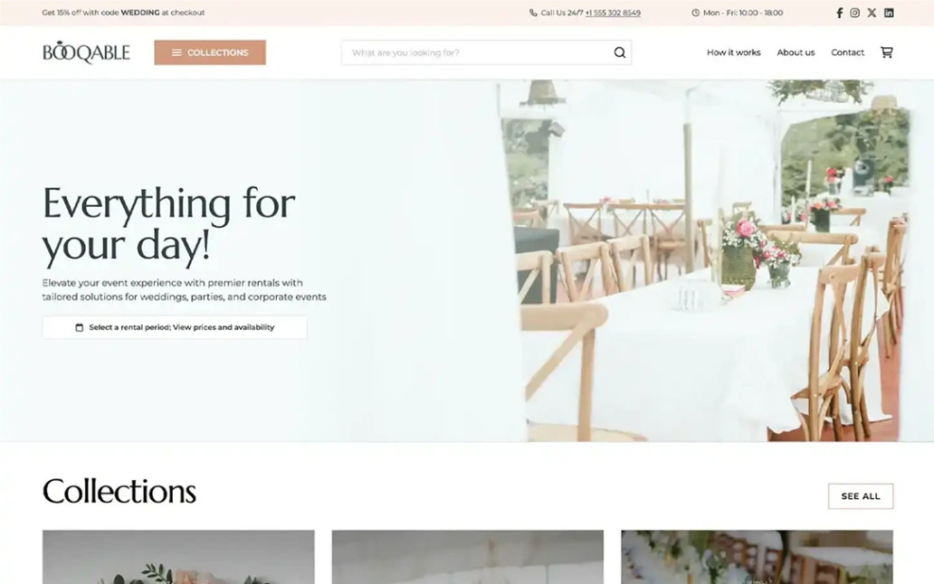 Event Decor Rental website template